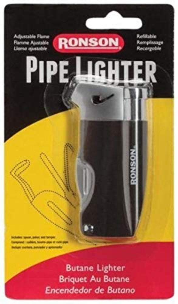 Ronson Butane Pipe Lighter + Tools, Adjustable, Refillable 41804