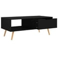 thumbnail image 2 of vidaXL Coffee Table Black 100x49.5x43 cm Engineered Wood, 2 of 4