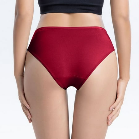 

Women s Oversized Buttocks Solid Cotton Mid Waist Breathable Underwear