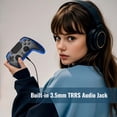 thumbnail image 3 of Wireless Controller for PS5 with LED Light, Gaming Controller for PS5/Slim/Pro & PC with Motion Control, Dual Motors, 1500mAh Battery, Marco/Turbo Function & Built-in Speaker, 3 of 9