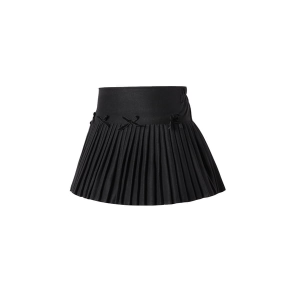 XAOFW Girl's Skirts Solid Color Elastic Waist Kids Outing Wear Fashion Pleated Tutu Skirts With Bow Tie Outdoor Activities Soft Breathable Skirts
