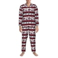 thumbnail image 3 of Balery Buffalo Plaid Forest Pijama para Hombre de Dos Piezas con Manga Larga, Conjunto de Dormir y Descanso Suave con Bolsillos-Small, 3 of 7