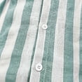 thumbnail image 7 of GrmtClth Button Down Shirt Men Short Sleeve Striped Shirts Casual Cotton Linen Beach Shirts 2026 Summer Stylish Hawaiian Shirts Green XL, 7 of 7