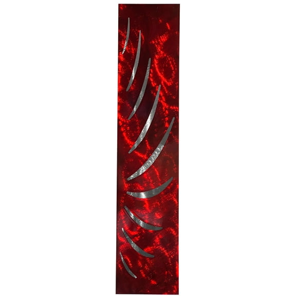 Reverse Lashes Modern Metal Wall Decoration by Meyerdirk Art, Candy Red