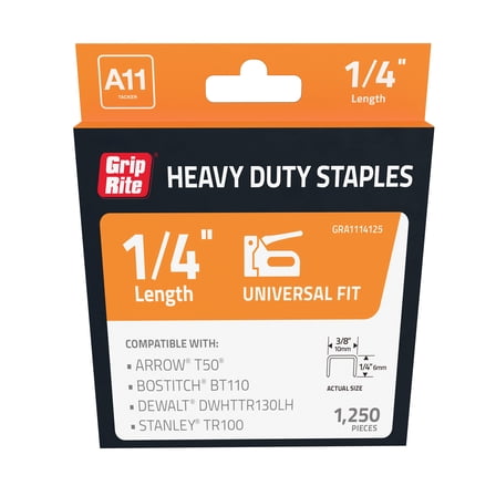 Grip-Rite RAP11 HT Staple EG 3/8"C 1/4"L 1.25M