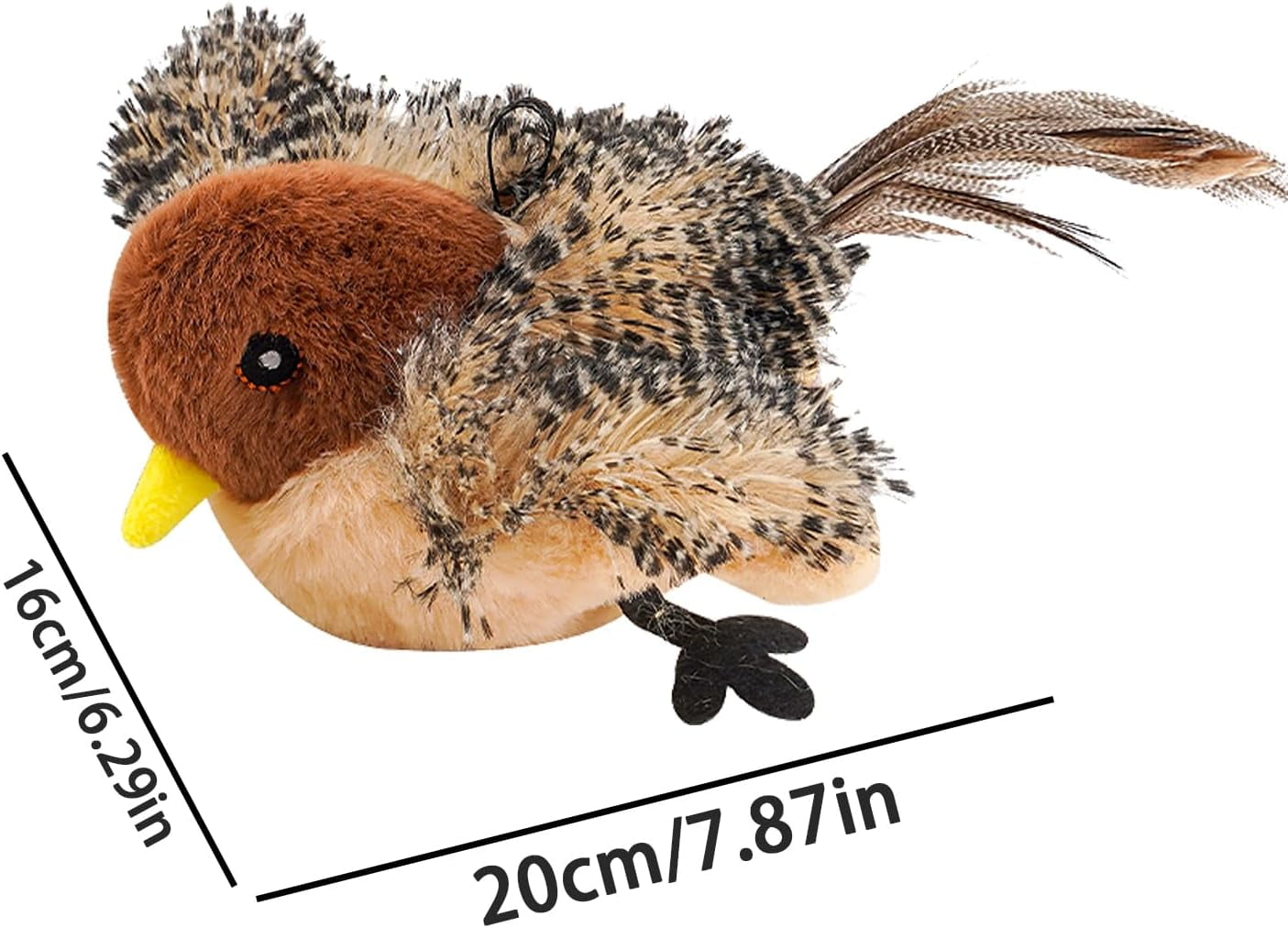 Flapping Bird Cat Toy, Animated Feline Companion, Remote-Control Plush, Dynamic Wing-Flap Instinct Booster, for All Breeds Cat Kicker Catnip Toys