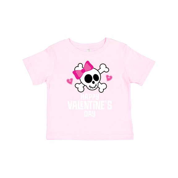Inktastic Happy Valentines Day Girls Skull Girls Toddler T-Shirt