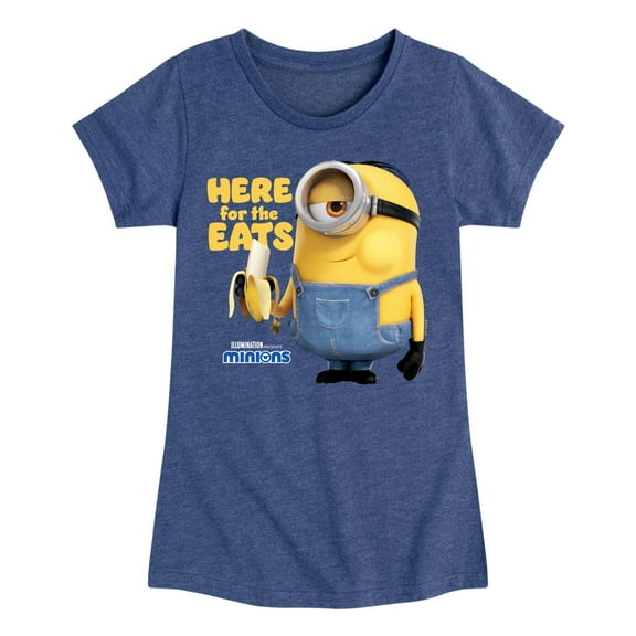 Despicable Me Minions - Only Here For The Eats - Toddler & Youth Girls Short Sleeve Graphic T-Shirt