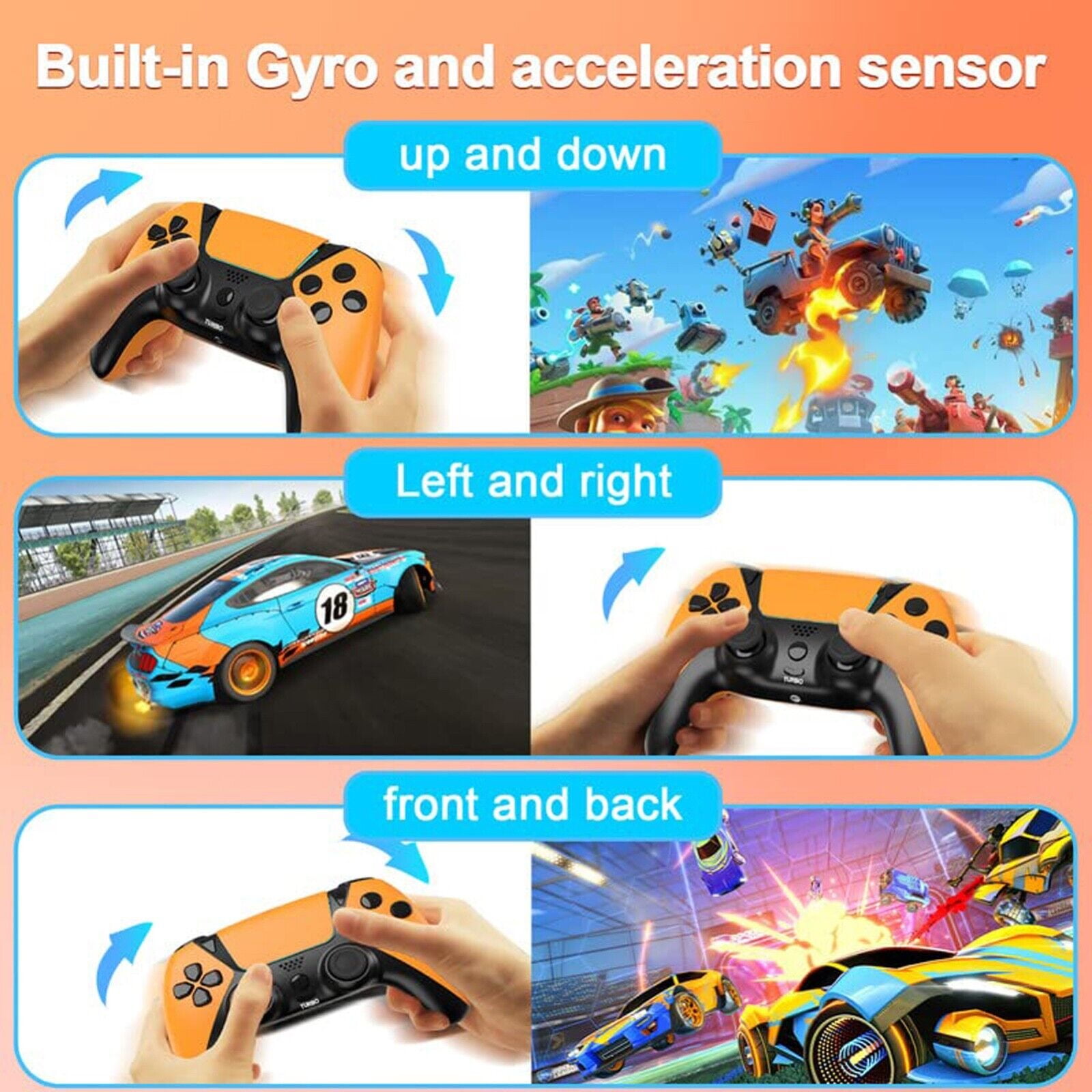  AUGEX Wireless Controller for PS4 Controller, Ymir Game Remote  for Playstation 4 Controller with Turbo, Steam Gamepad Work with Back  Paddles, Scuf Controllers for PS4/Pro/Silm/PC/IOS : Video Games