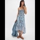 thumbnail image 4 of Vestido Tubo de Verano para Mujer, Liso, Sin Tirantes, con Hombros Descubiertos y Volantes. Azul M, 4 of 8