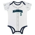 thumbnail image 4 of Newborn & Infant Gray/White Seattle Mariners Two-Pack Play Ball Bodysuit Set, 4 of 5
