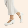 thumbnail image 6 of BURUDANI Women's Pumps Low Chunky Mary Jane Heels Closed Toe Comfortable Work Dress Shoes, 6 of 7
