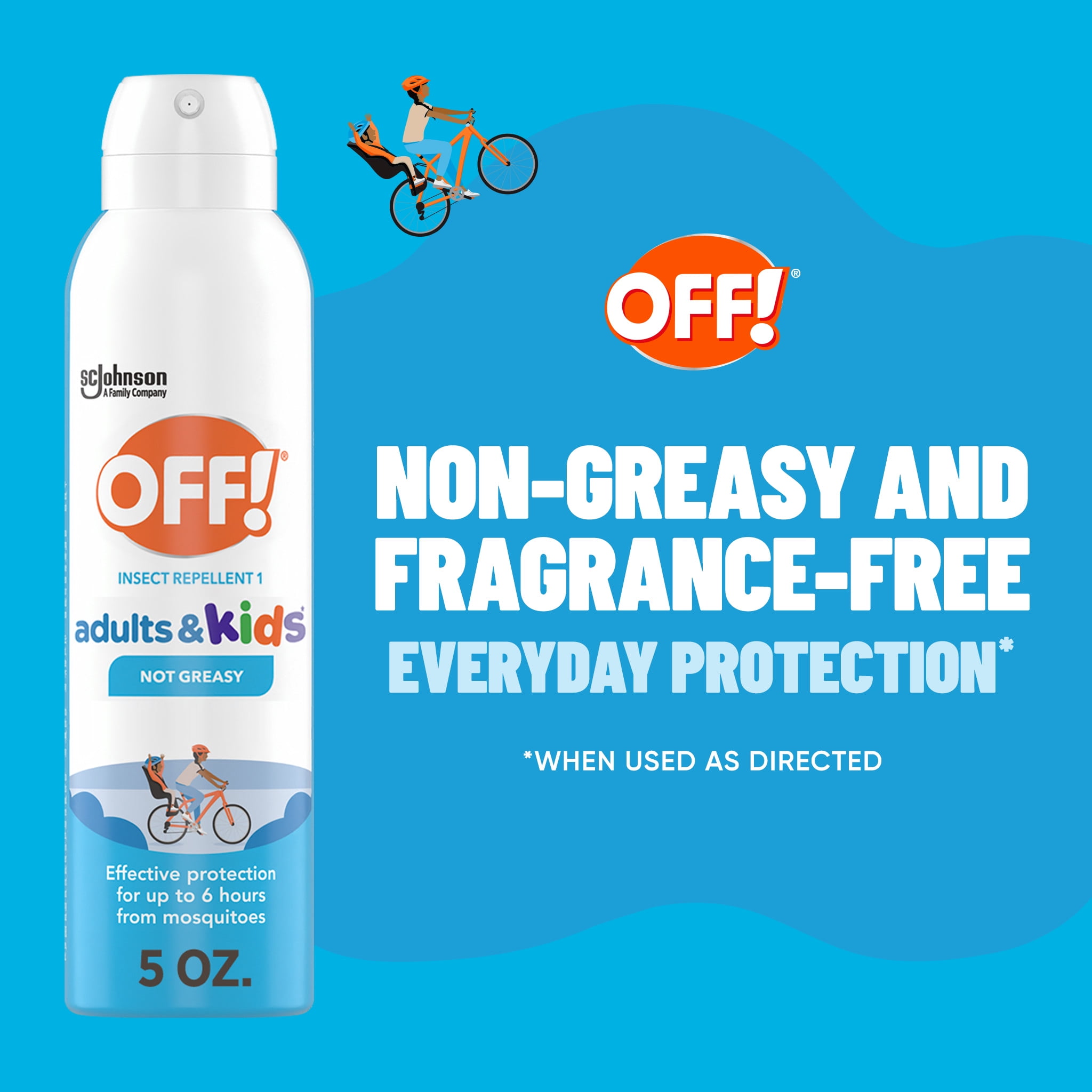 OFF! Insect Repellent Aerosol for Adults & Kids, Fragrance-Free Bug Spray for Everyday Protection from Mosquitoes, 5 oz