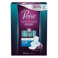 thumbnail image 2 of Poise Ultra Thin Moderate Wing Pad 54 Count, 2 of 2