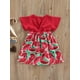 thumbnail image 2 of SAYOO Sister mamelucos a juego/vestido de verano para bebés y niñas con estampado de sandía y cuello en V de manga corta mono/vestido SAYOO Moda, 2 of 9