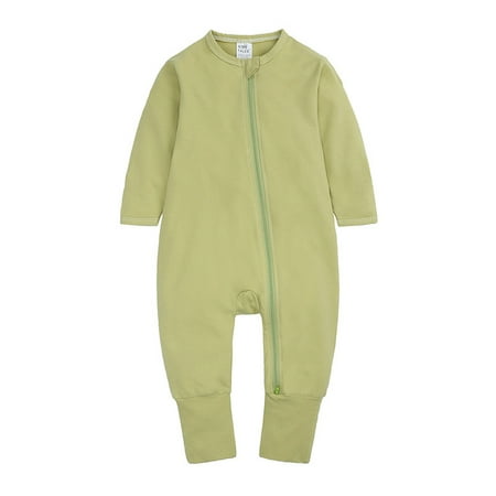 

Newborn Boys Girls Long Sleeved Crawl Suit Onesie One-Piece 100%cotton Sleepwear 6-12 Months