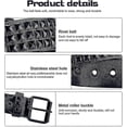 thumbnail image 2 of 3 Row Pyramid Studded Belt, Punk Leather Belt, Rock Style Womens Mens Emo Studded Belt, 2 of 5