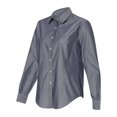 thumbnail image 2 of Van Heusen Womens Chambray Spread Collar Shirt, 3XL, Smokey Blue, 2 of 5