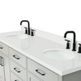 thumbnail image 4 of Ariel Hepburn 73 In. Double Oval Sink Vanity With White Quartz Countertop In Grey, 4 of 10