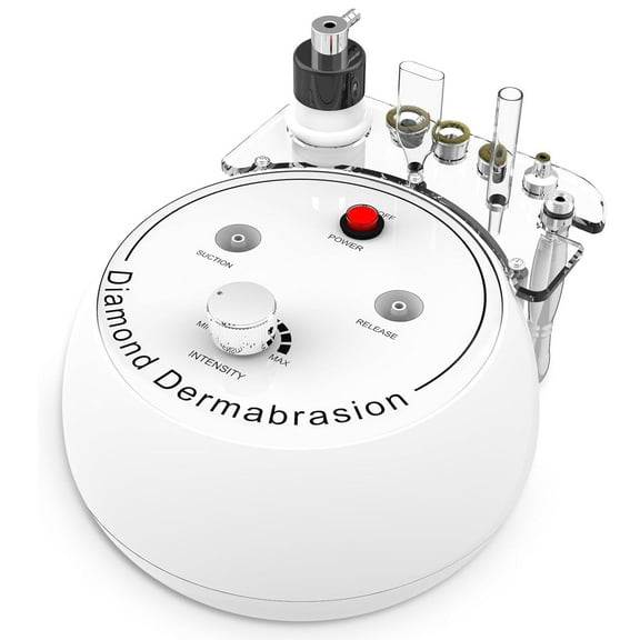 Wiher Microdermabrasion Machine,3 in 1Professional Dermabrasion Facial Machine with Hold Wands Diamond Tips Spray Bottle Vacuum Glass Tips for Exfoliation Blackhead Removal,Personal Home Salon Use