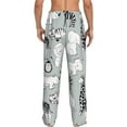 thumbnail image 3 of Goofa African Animals Printed Soft Pajama Pants for Men, Wide Leg Comfy Casual Lounge Yoga Pants-XX-Large, 3 of 9