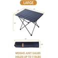 thumbnail image 5 of NiceC Folding Table, Portable Camping Table, Aluminum Collapsible Table top, Ultralight Compact with Carry Bag, 5 of 5