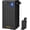 Dark Black, variant on 38 Gallon Large Outdoor Trash Can with Lid, Waterproof Resin Hideaway Garbage Bin and Drip Tray for Porch, Backyard, Deck, Patio, Poolside, Easy to Clean, Black