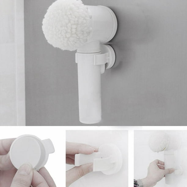 Batería de Cocina Limpiador eléctrico Kit de cepillos para fregar Baño Ducha Herramientas de limpieza (A)