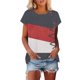thumbnail image 2 of Camiseta de Manga Corta de las Mujeres de Cuello Redondo de Impresión Casual Top de las Señoras, Poliéster Ligero para el Hogar Diario Y Cómodo, 2 of 9