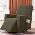 thumbnail image 7 of Subrtex Recliner Slipcover with Pockets Stretch Furniture Chair Cover, Olive Drab, 7 of 7