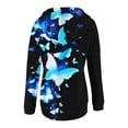 thumbnail image 4 of Women Hoodies Clearance V-Neck Pullover Hoodies Tie-Dye Sweatshirts Drawstring Long Sleeve Tops, 4 of 6