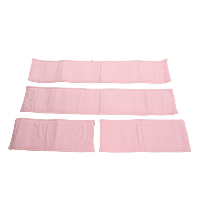 Barandilla de seguridad para cuna de bebé, suave, reforzada, resistente a colisiones, color rosa