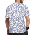 thumbnail image 2 of Wukai Rabbit And Floral Print Men's Short-Sleeved Mesh T-Shirt,Quick-Dry Short Sleeve Workout T-Shirt-6X-Large, 2 of 8