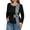 Black, variant on SIEANE Women's Plus-Size Casual Daily Crew Neck Long Sleeve Fall Slim-Fitting Workmanship Stitching Bow Top 1X-4X