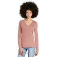 thumbnail image 2 of District Women's Perfect Tri Long Sleeve V-Neck Tee DT135, 2 of 13
