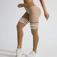 thumbnail image 4 of Women's Striped Outdoor Sports Leggings High Waisted And Lifting Yoga Clothes Quick Drying Running Sports And Fitness Pants(M, Khaki), 4 of 8