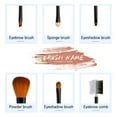 thumbnail image 3 of 6 Pcs Eyeshadow Brush Set For Blending Eyes And Brow, Mini Concealer Brush Eyebrow Comb, 3 of 6