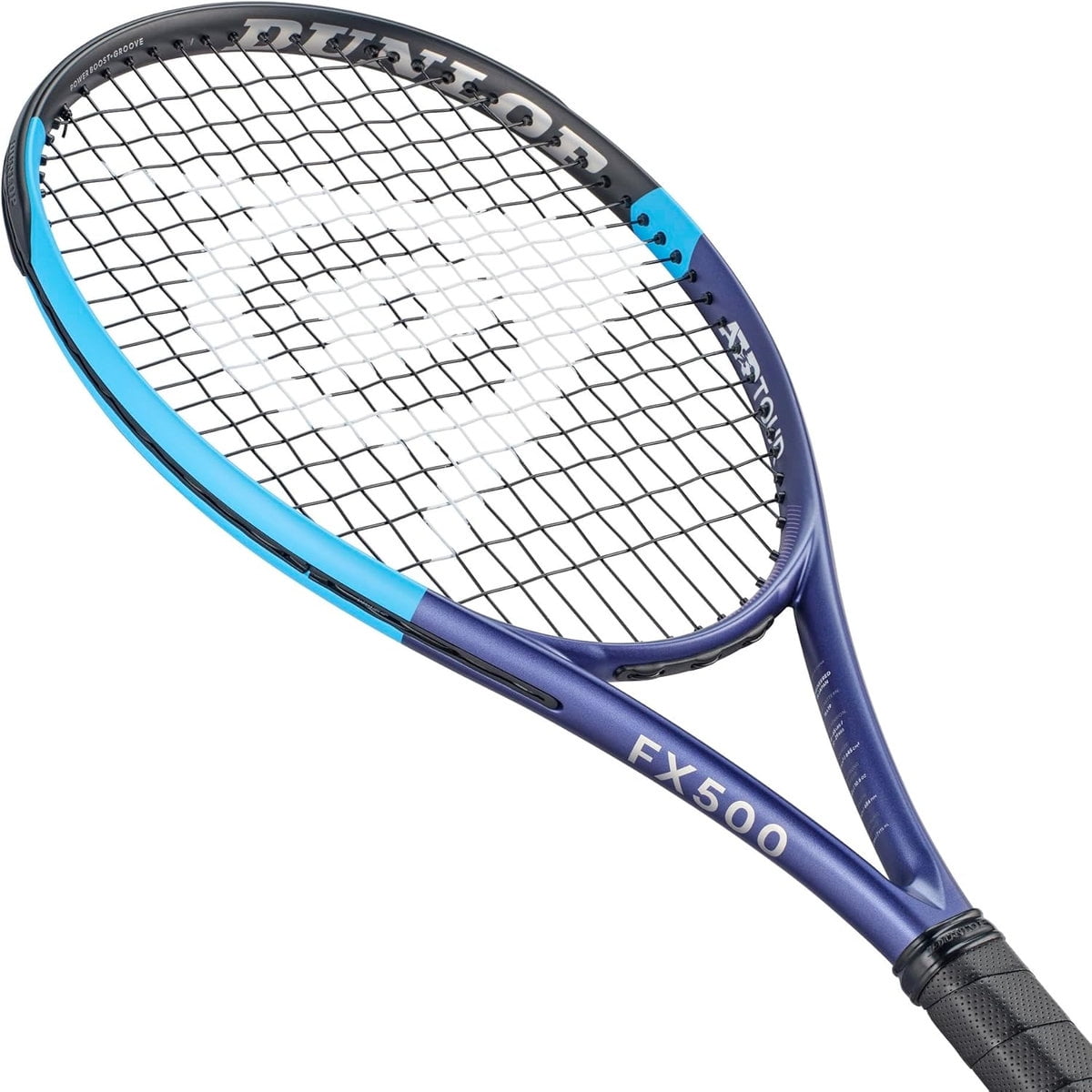 Dunlop FX500 Power Tennis Racquet, Blue/Purple (4 1/8" Grip)