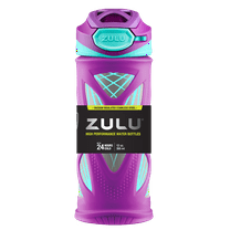 ZULU Echo Kids 12 fl oz Stainless Steel Insulated Water Bottle, Purple/Teal