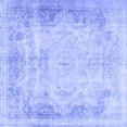 thumbnail image 1 of Ahgly Company Machine Washable Indoor Square Persian Blue Traditional Area Rugs, 4' Square, 1 of 4