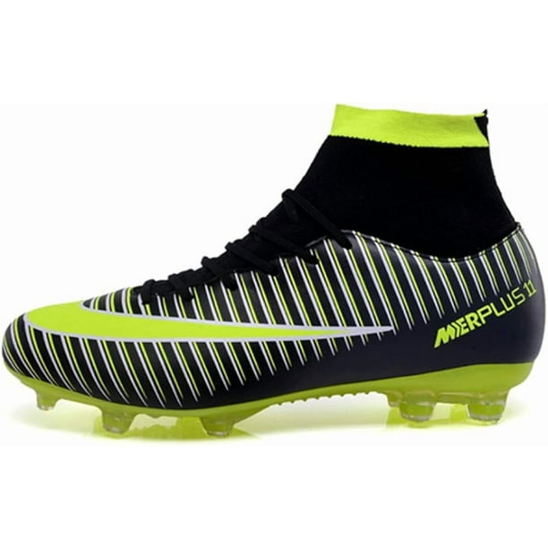 Botas de fútbol para hombre, botas de fútbol, zapatos con clavos, zapatillas deportivas de caña alta para entrenamiento en exteriores e interiores