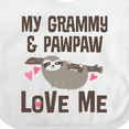 thumbnail image 4 of Inktastic Grammy and Pawpaw Sloth Boys or Girls Baby Bib, 4 of 4