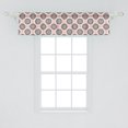 thumbnail image 2 of Ambesonne Peach Window Valance, Symmetrical Circular Shapes Pattern Abstract Background Soft Color Image Print, Curtain Valance for Kitchen Bedroom Decor with Rod Pocket, 54" X 12", Coral Black White, 2 of 3