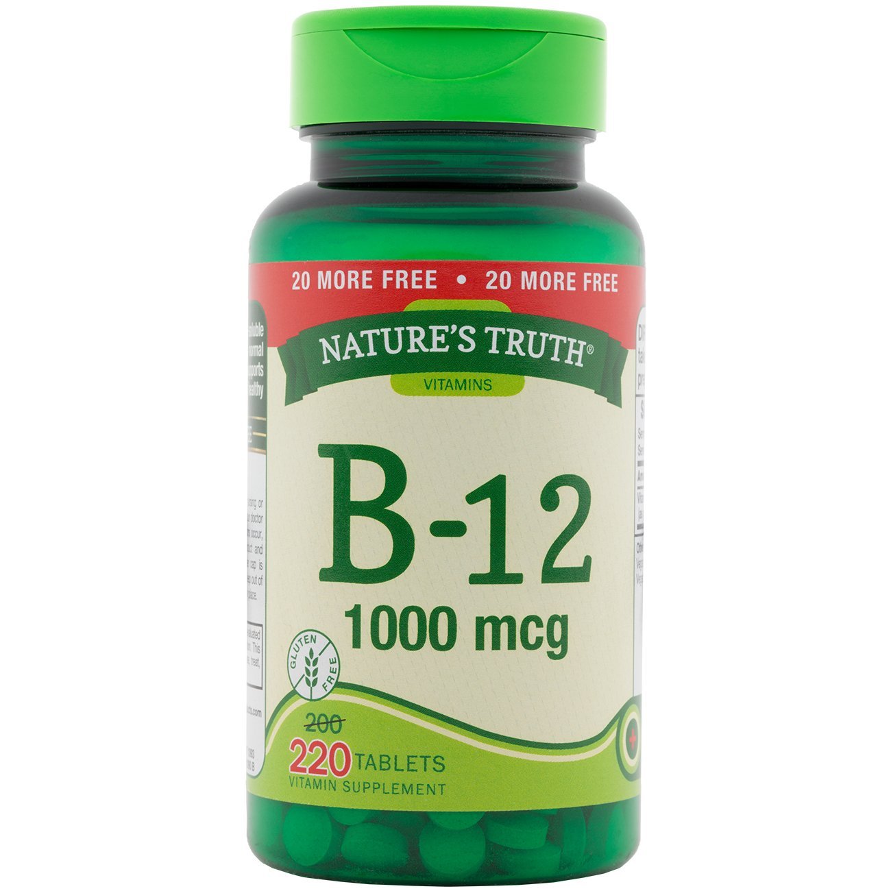 Nature's Truth Vitamin B12 Tablets, 1,000 mcg, 220 Count