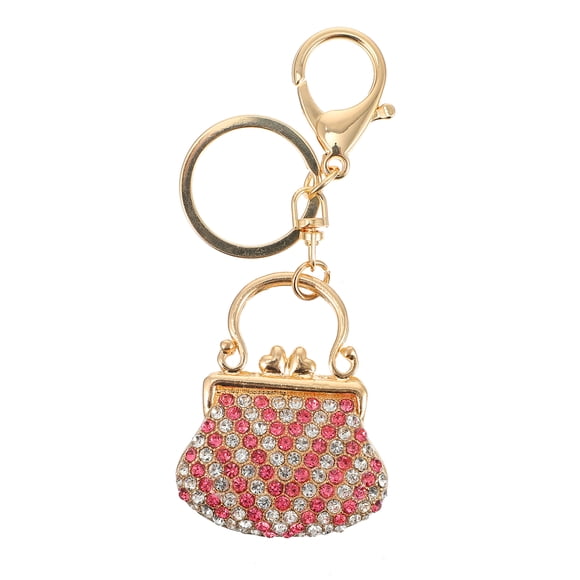 Weiweiguan 1pc Pretty Alloy Diamond Key Chain Alloy Diamond Key Ring Bag Key Chain