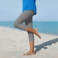 thumbnail image 6 of Khunlpohl Womens Capris Pants Elastic Waist Lace Casual Leggings Bottoms Fashion Solid Color Capri Pant, 6 of 6