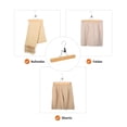 thumbnail image 4 of Ganchos de madera resistentes para pantalones, color natural, paquete de 10, 4 of 4