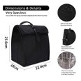 thumbnail image 3 of Freezable Snack Box and Freezable Lunch Bag, Thermal Lunch Cooler Tote Container for Adults/Teens School Work Office Picnic,Black, 3 of 5