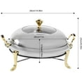 thumbnail image 2 of MONIPA Round Chafing Dish Stainless Steel Chafer Roll Top Chafer Catering Buffet Warmer Set for Home and Restaurant, 2 of 9
