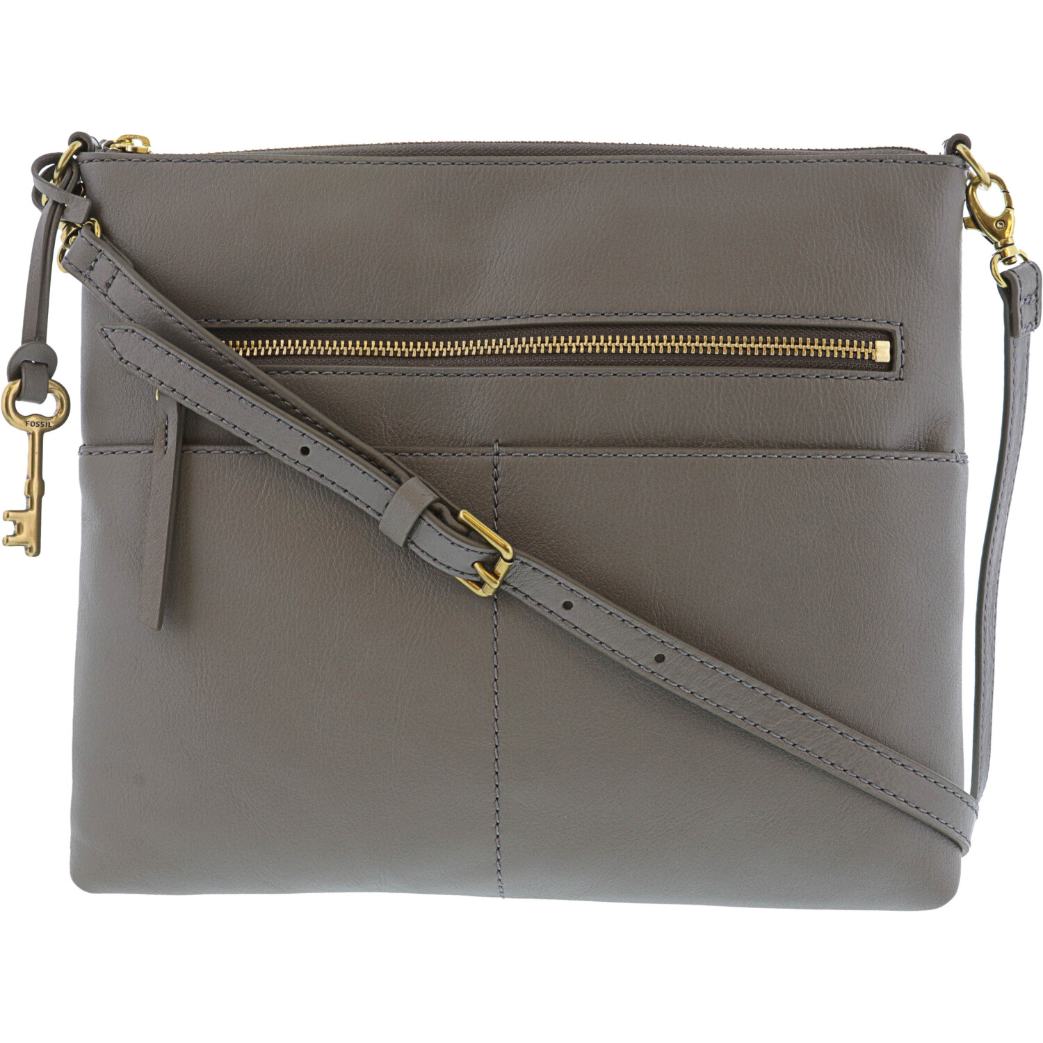 fossil leather shoulder bag